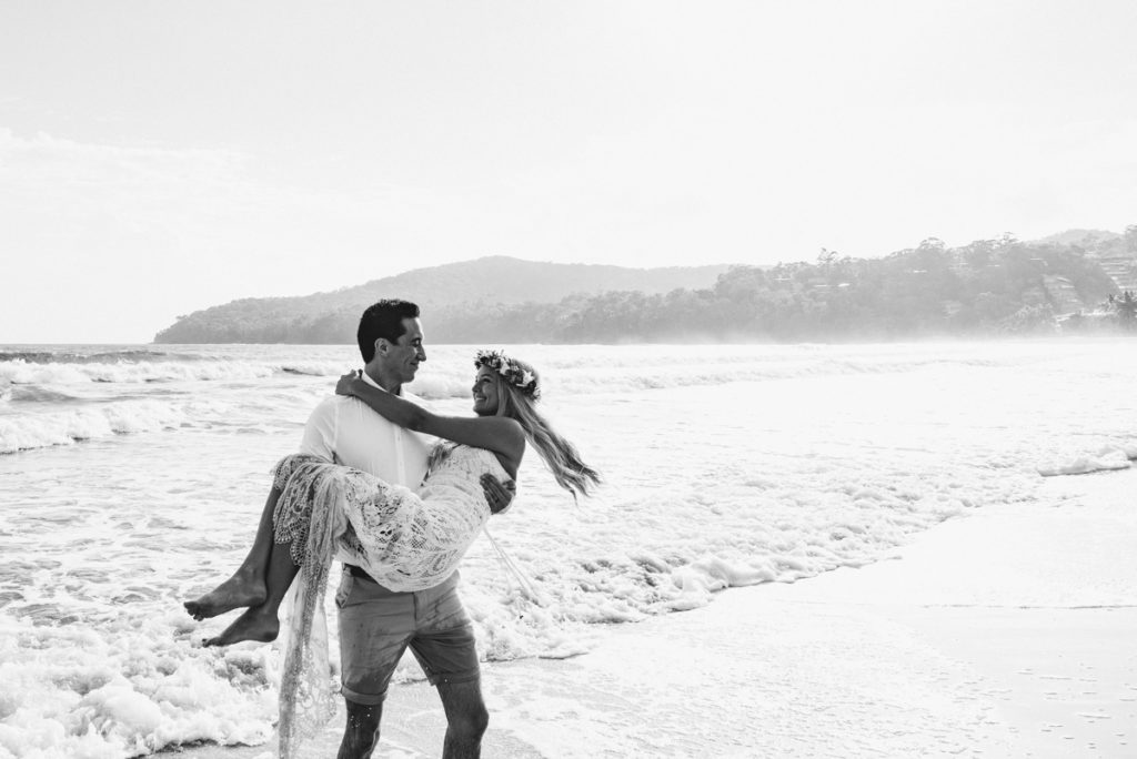 Noosa Main Beach Elopement Couple