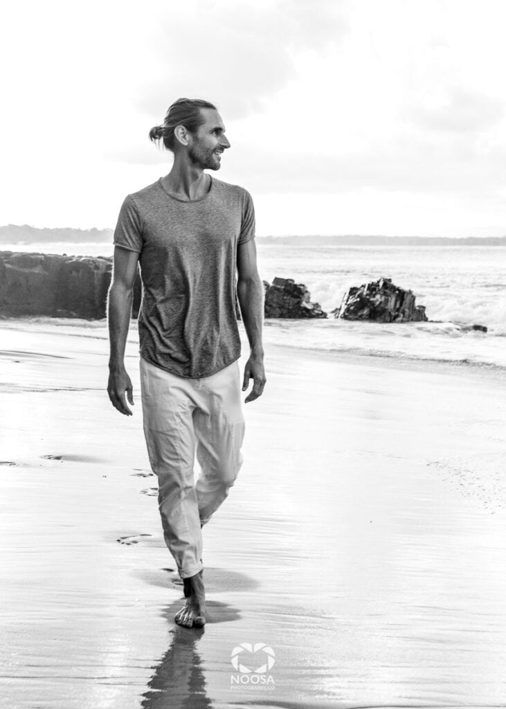 Nick Broadhurst on the beach in Noosa