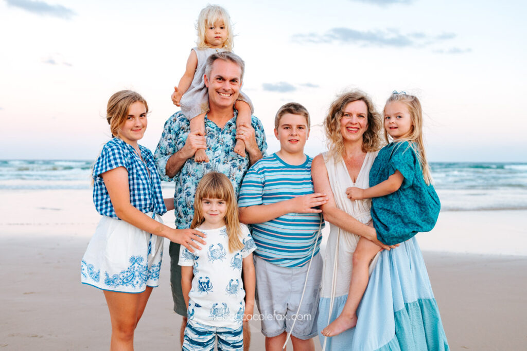 Large Family Photographer Noosa Family of Seven