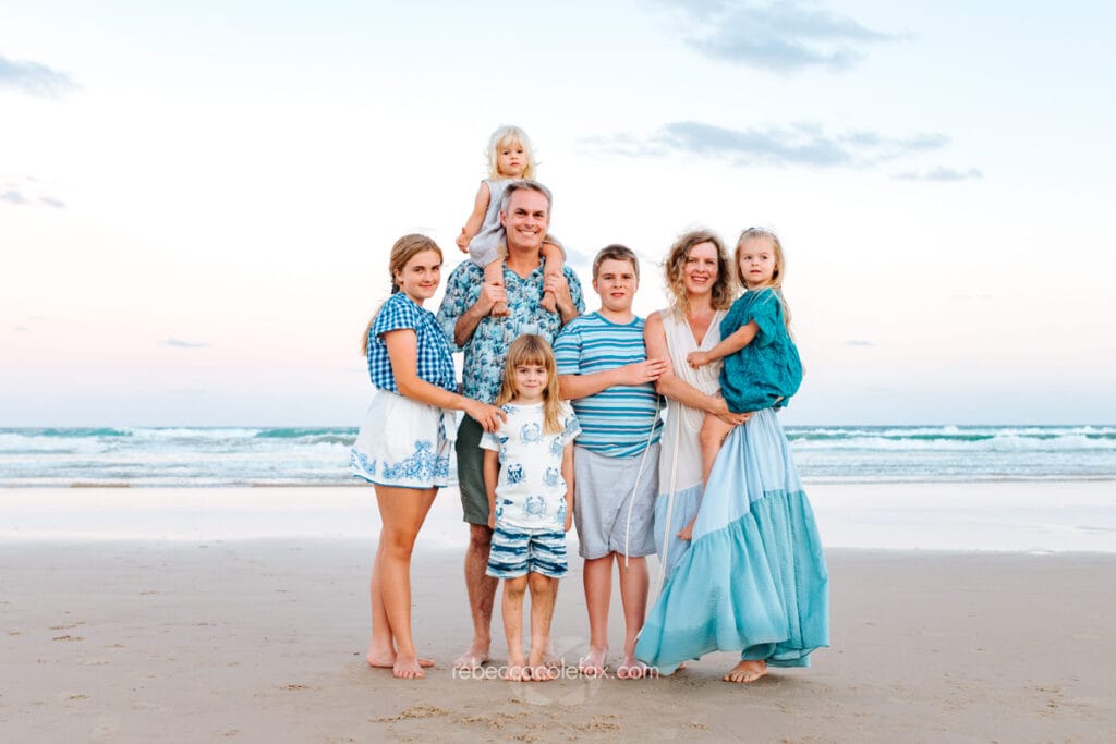 Large Family Photographer Noosa Family of Seven