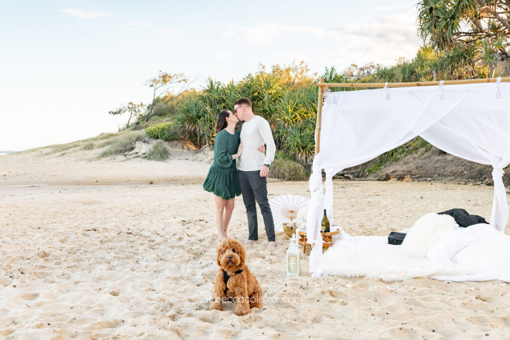 Proposal Photoshoot Sunshine Coast with Dog