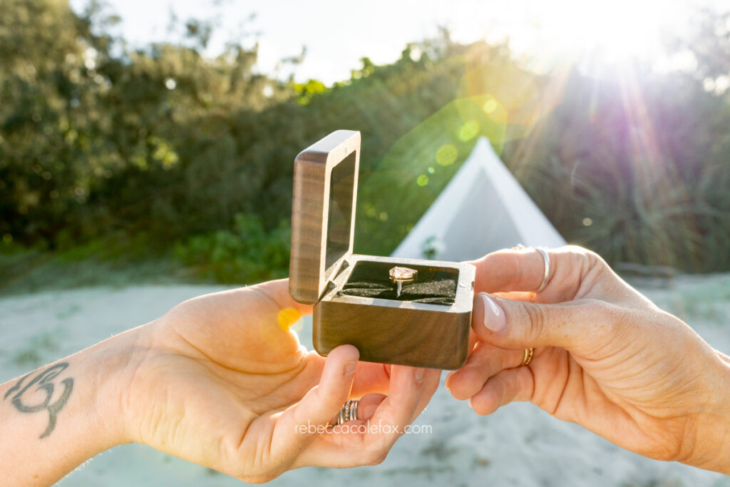 Picnic Proposal on Noosa Main Beach by Noosa Photography Co