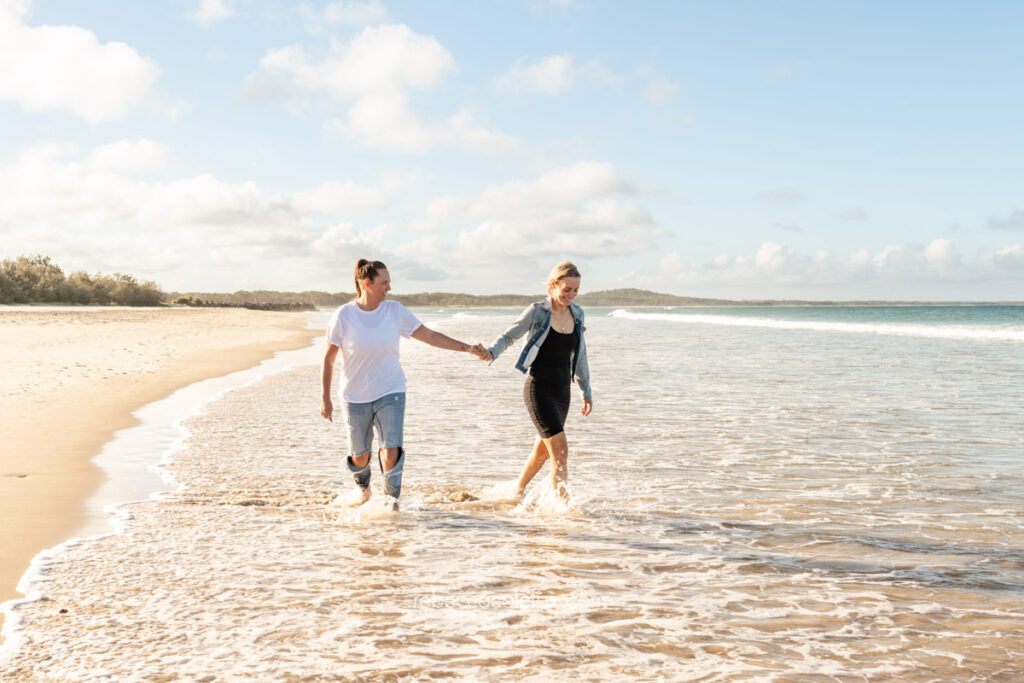 Same Sex Couple Picnic Proposal on Noosa Main Beach by Noosa Photography Co