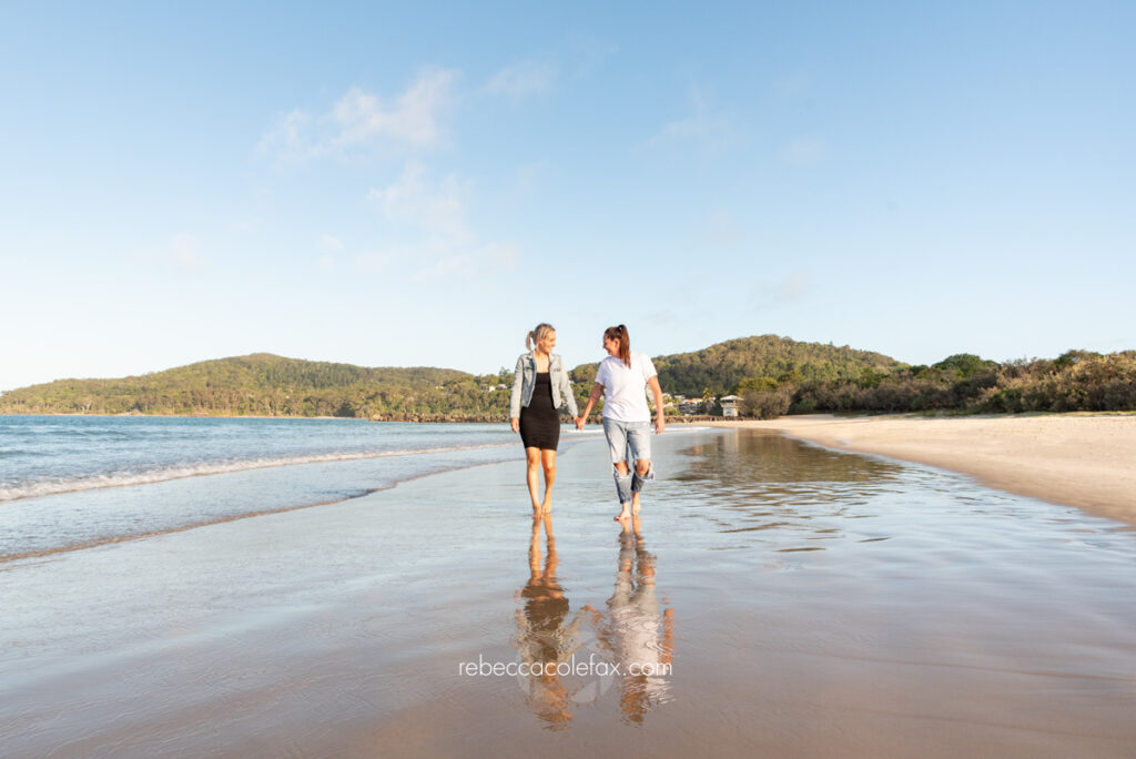 Same Sex Couple Picnic Proposal on Noosa Main Beach by Noosa Photography Co