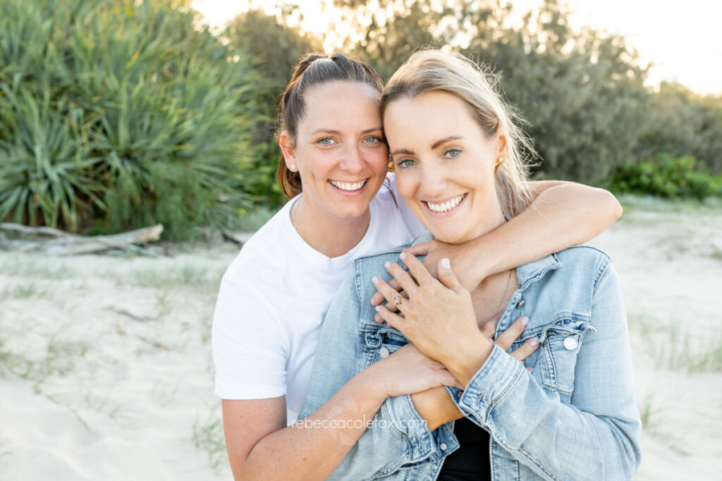 Same Sex Couple Picnic Proposal on Noosa Main Beach by Noosa Photography Co