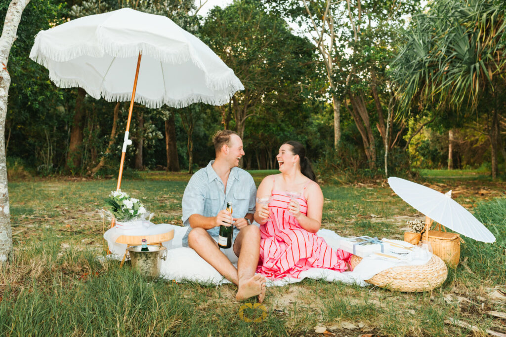 Noosa Proposal Photographer Surprise by the River