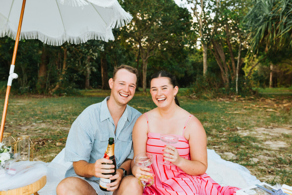 Noosa Proposal Photographer Surprise by the River