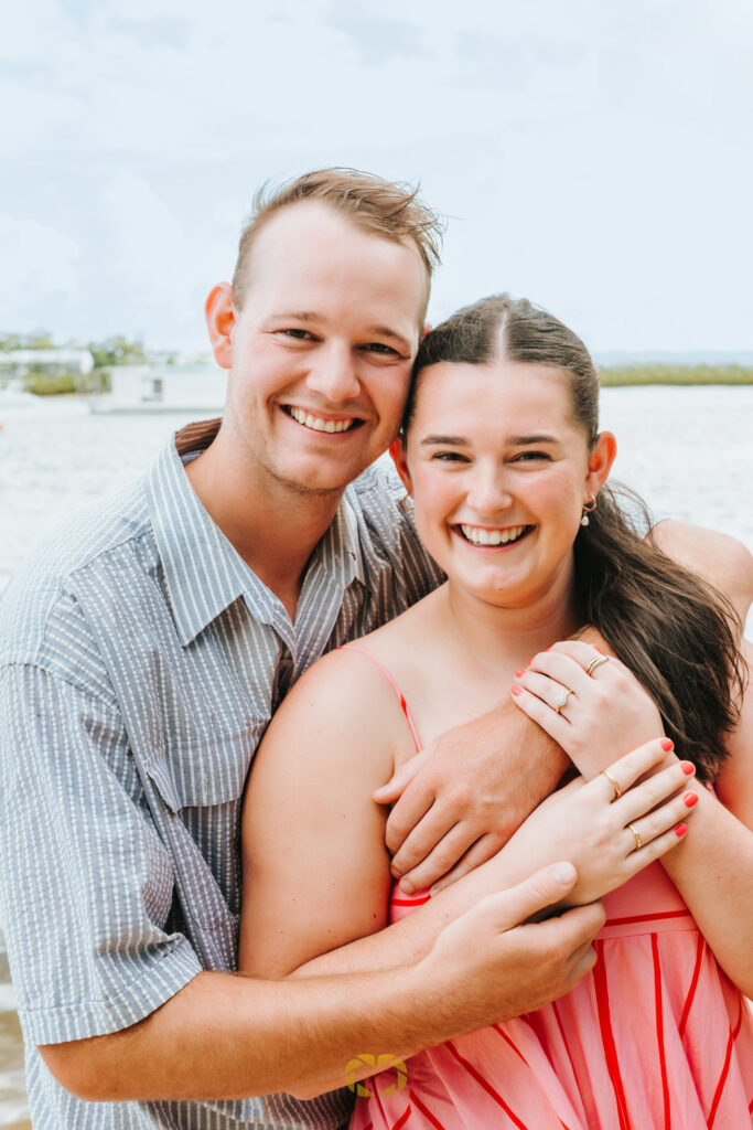 Noosa Proposal Photographer Surprise by the River