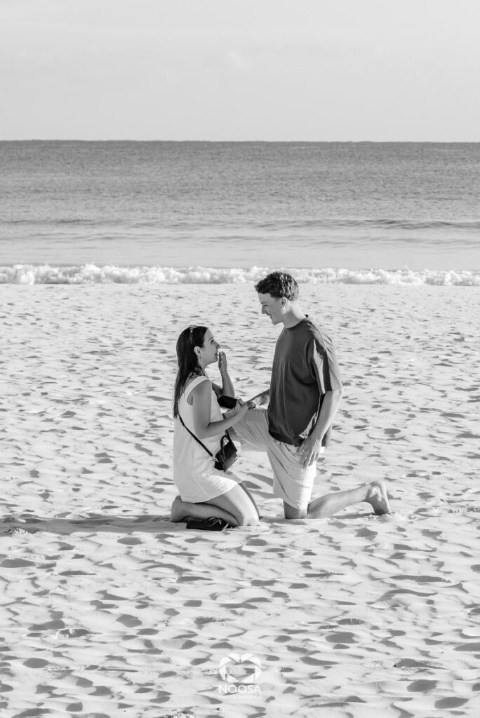 Early morning proposal by Noosa Photography Co