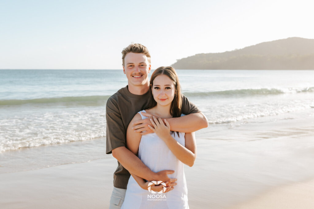 Couple portraits Noosa Main Beach by Noosa Photography Co