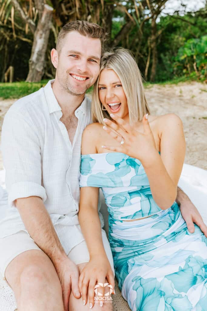 Engaged on Noosa Main Beach