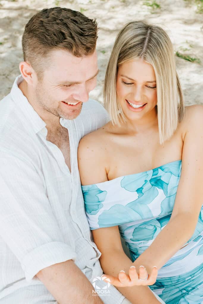 Morning Proposal on Noosa Main Beach