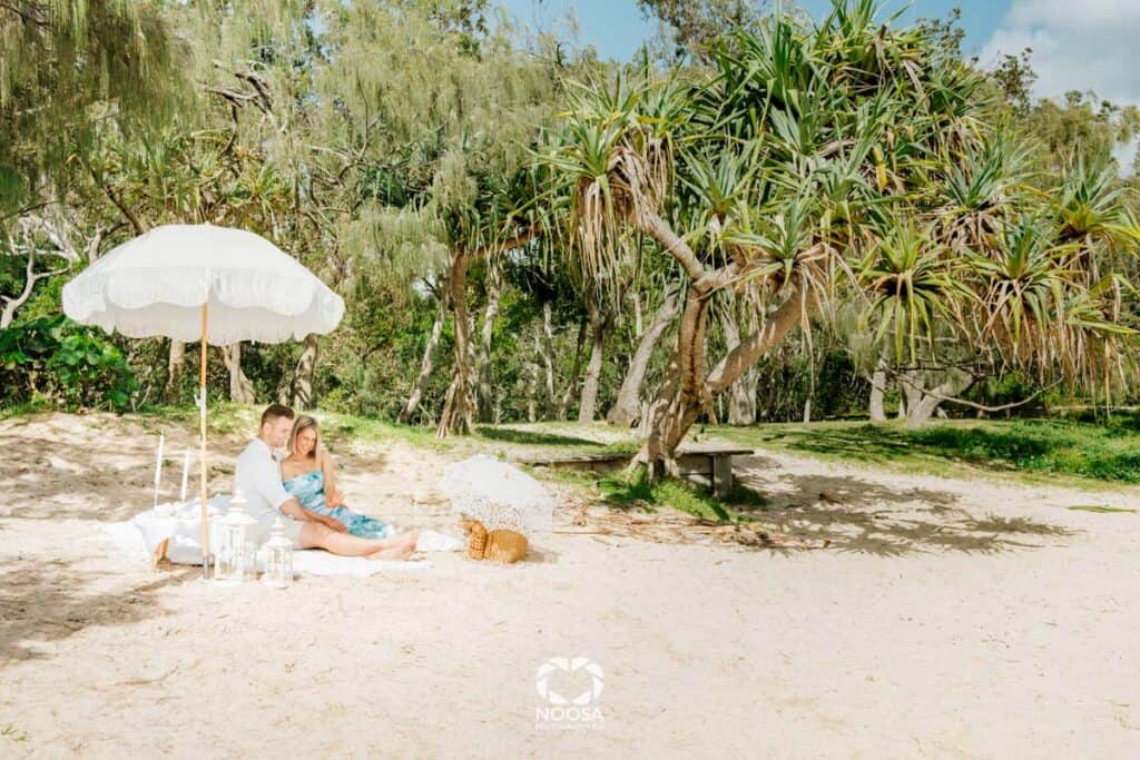 Morning Proposal on Noosa Main Beach with a Noosa Picnic