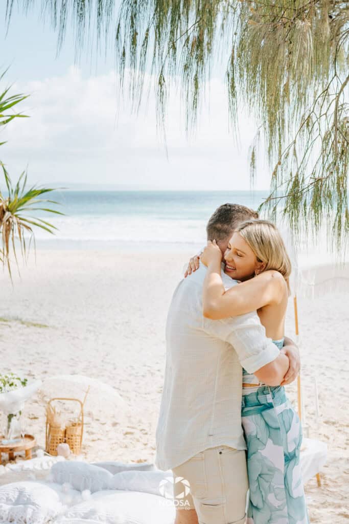 Morning Proposal on Noosa Main Beach with a Noosa Picnic