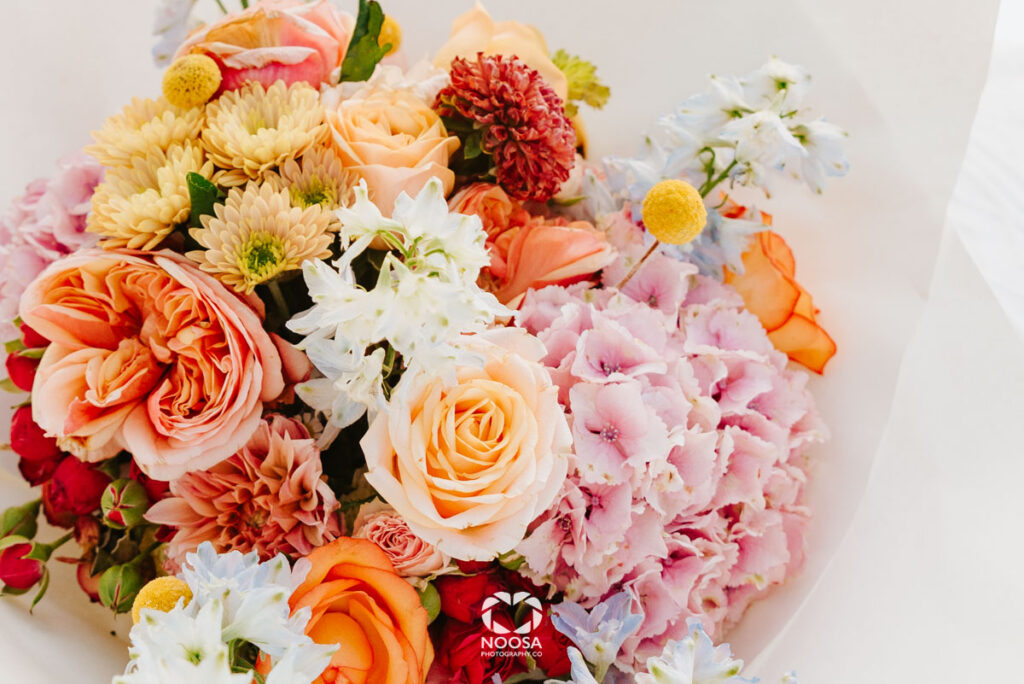 Beautiful flowers for a proposal in Noosa