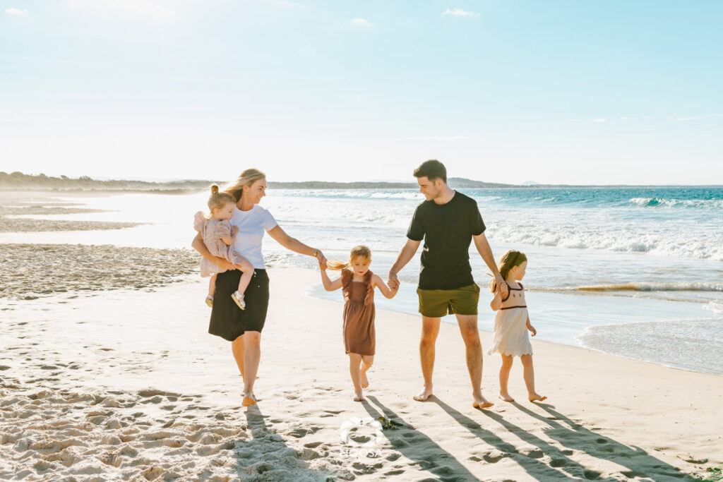 Family photography on the beach Noosa