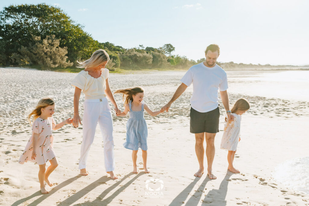 Family photography on the beach Noosa