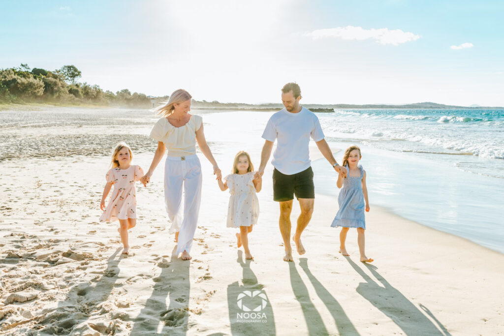 Family photography on the beach Noosa